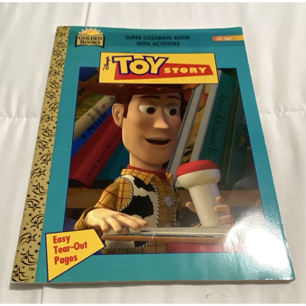 Toy Story Disney Golden Books Super Coloring Book w/ Activities 1996 Uncolored